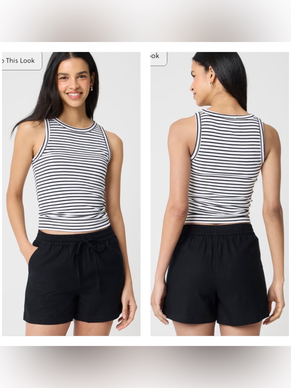 J. CREW Factory Linen Blend Drawstring Pull-on Shorts Black M